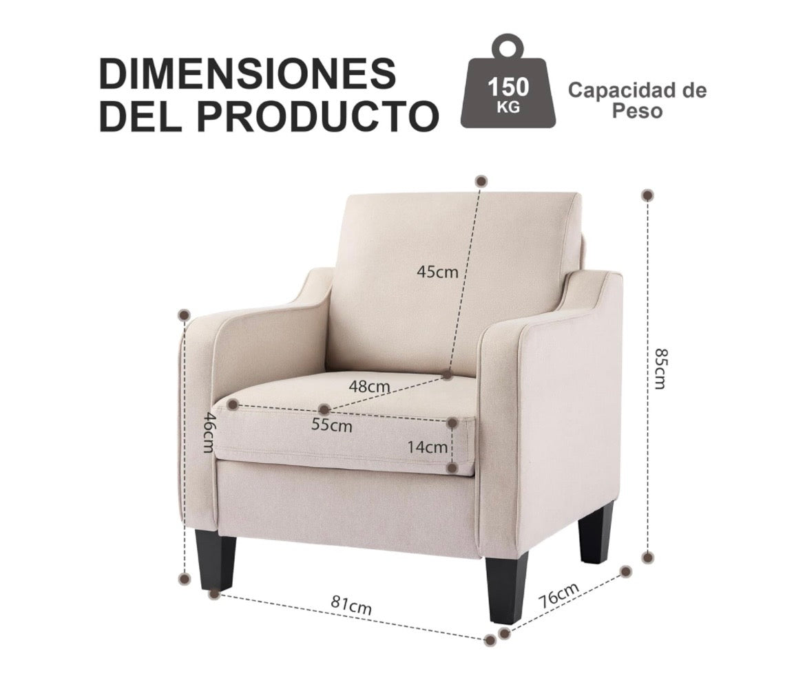 Butaca Beige Lino