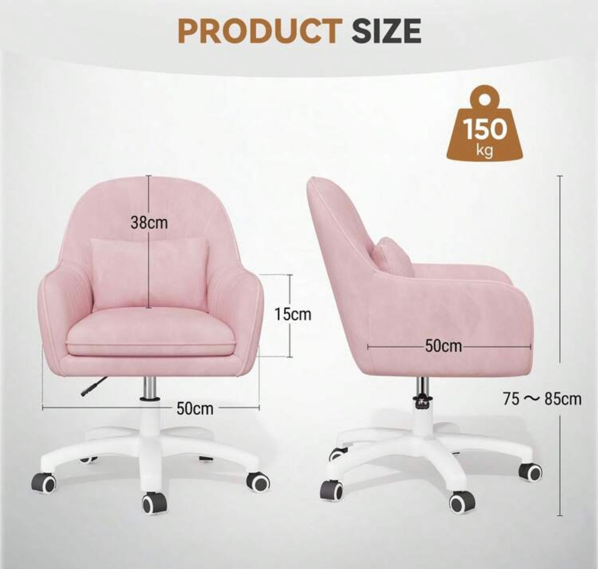 Silla de Escritorio Rosa