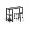 Mesa de Bar con 2 Taburetes – Diseño Industrial Negro