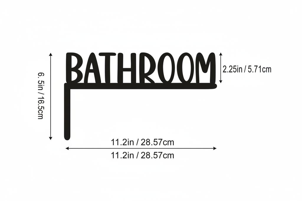 Cartel Bathroom - dimensiones