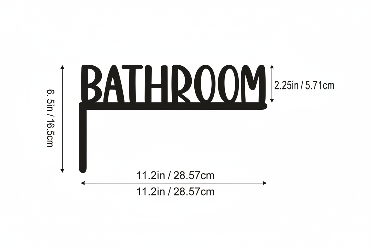 Cartel Bathroom - dimensiones