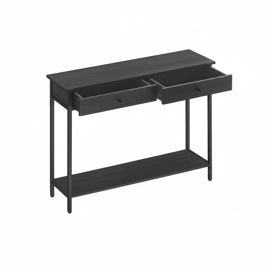 Consola Recibidor Negra con Cajones