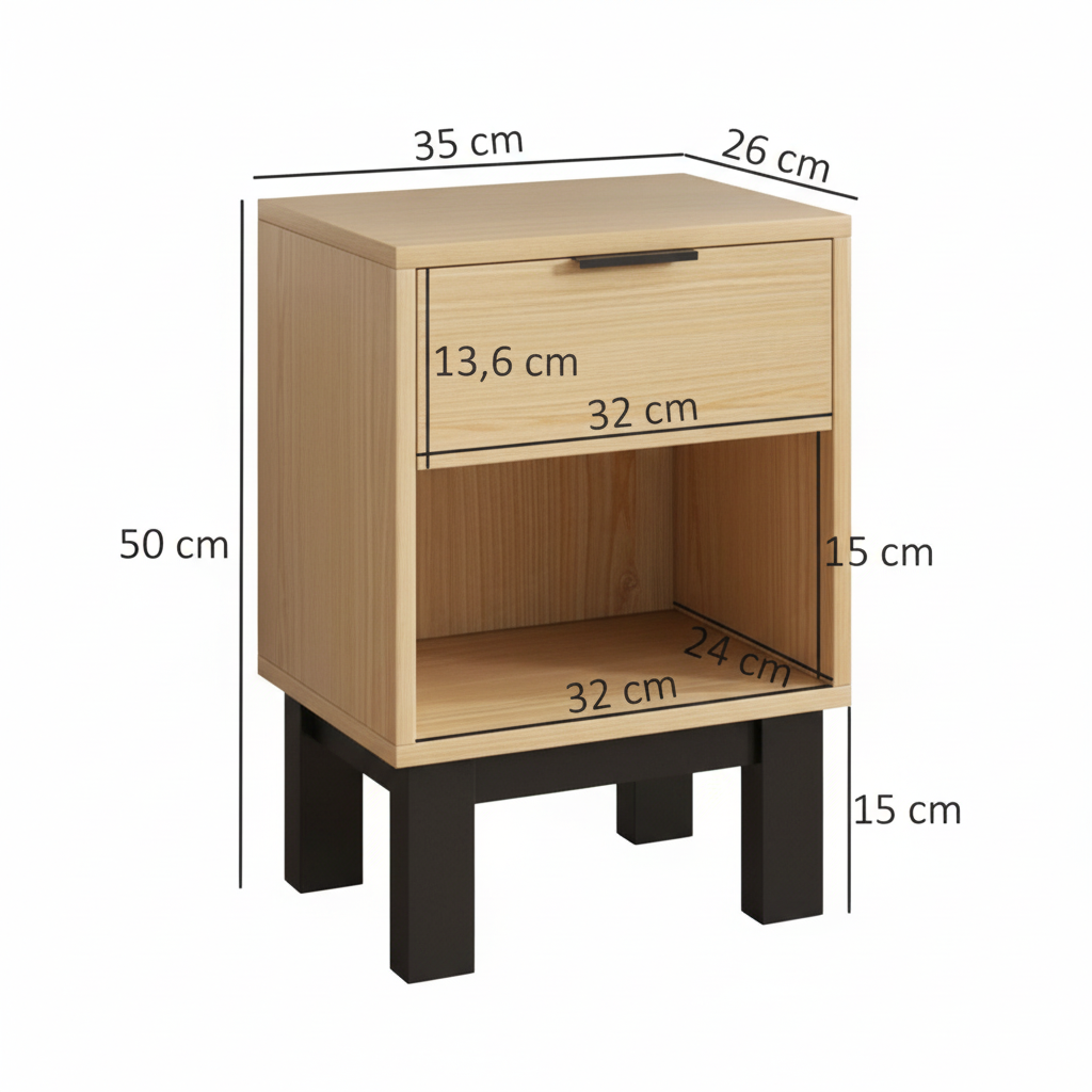 Pack de 2 Mesillas Modernas - Fondo Blanco