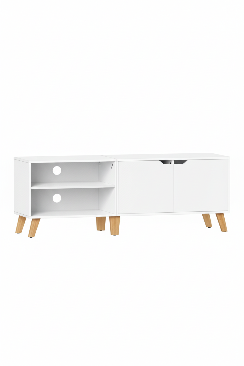 Mueble TV Escandinavo Blanco