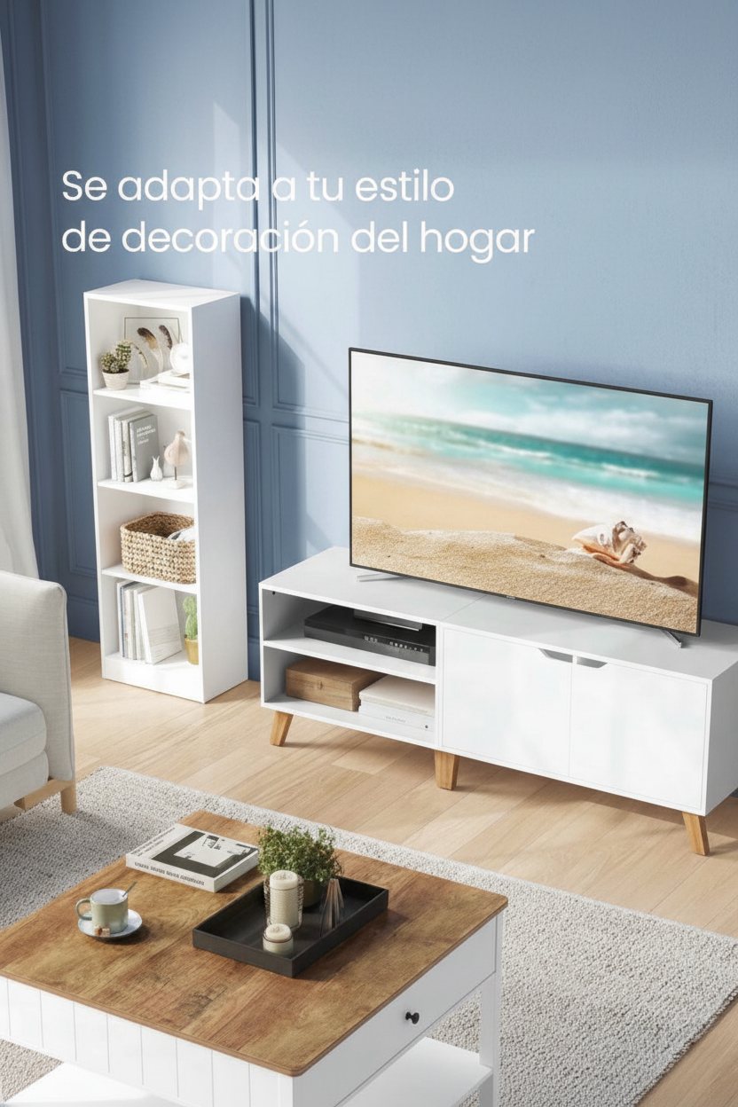 Mueble TV Escandinavo Blanco