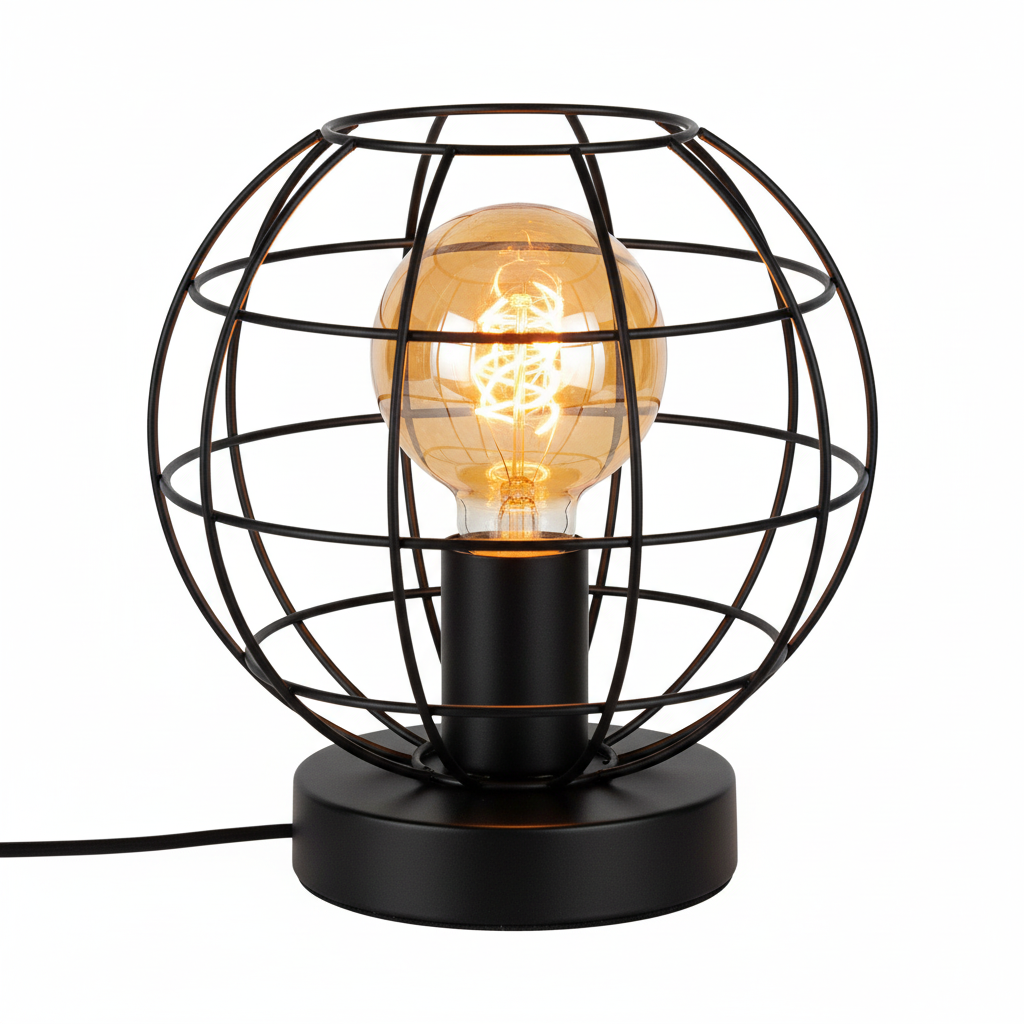 Lámpara de Mesa Industrial Globo