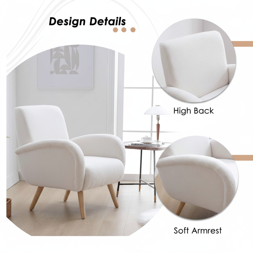 Sillón Boucle Blanco
