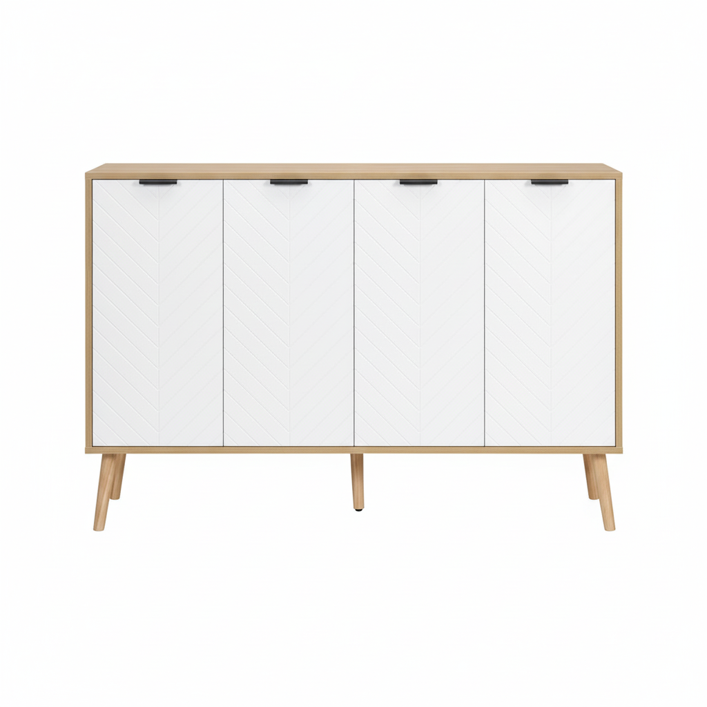 Aparador Nórdico Blanco 4 Puertas