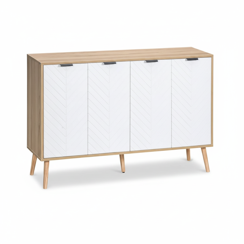 Aparador Nórdico Blanco 4 Puertas