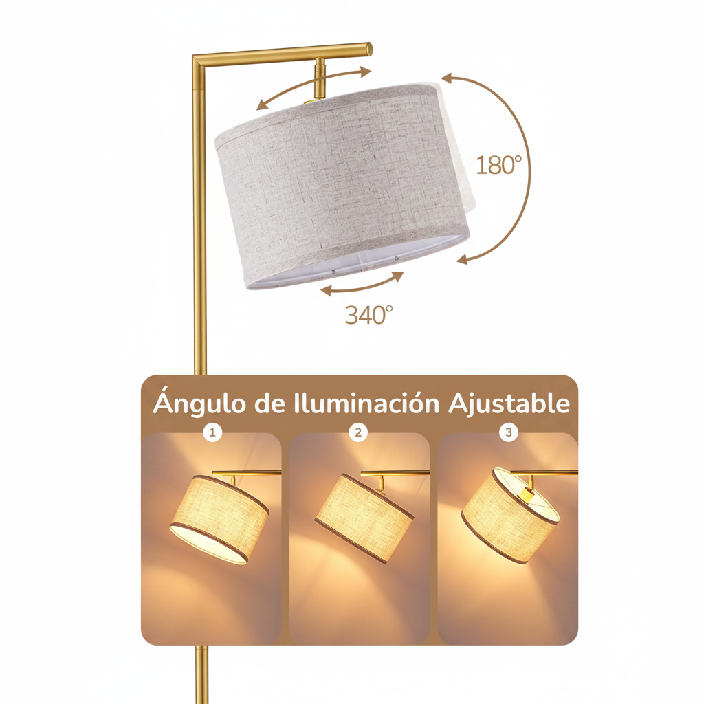 Lámpara de pie - ángulo ajustable